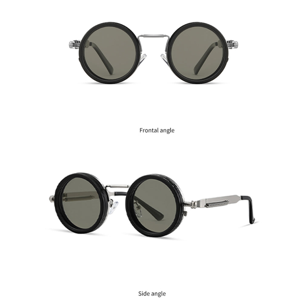 ND Filter Adjustable Polarized Lens-9-Step LightControl, UV Protection, Titanium Frame, Classic Vintage Design
