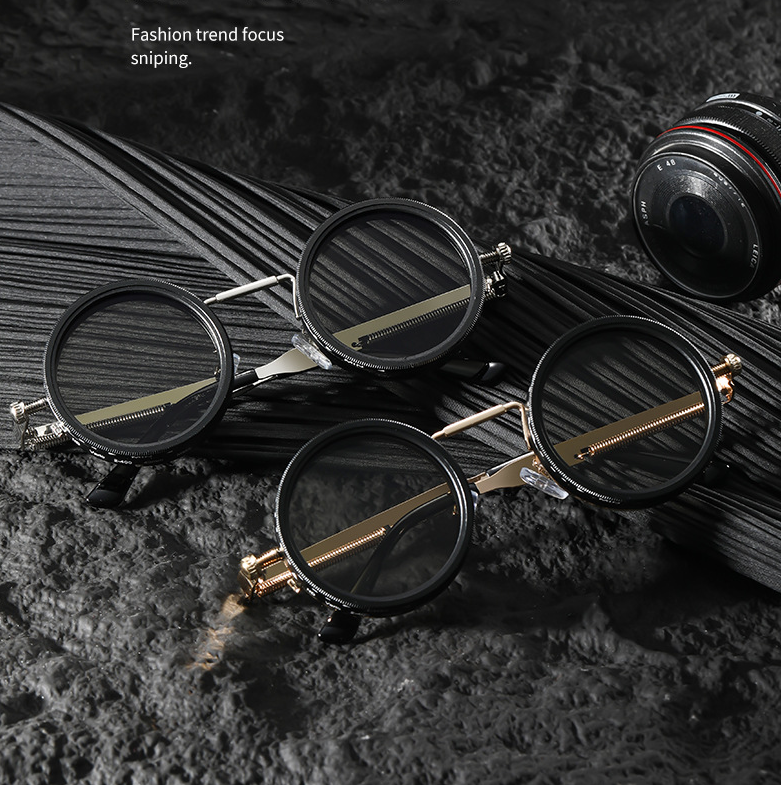 ND Filter Adjustable Polarized Lens-9-Step LightControl, UV Protection, Titanium Frame, Classic Vintage Design