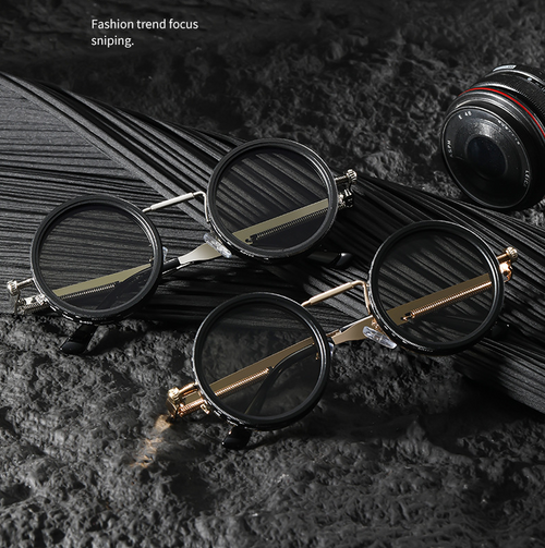 ND Filter Adjustable Polarized Lens-9-Step LightControl, UV Protection, Titanium Frame, Classic Vintage Design