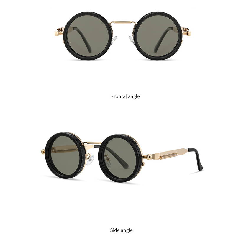ND Filter Adjustable Polarized Lens-9-Step LightControl, UV Protection, Titanium Frame, Classic Vintage Design
