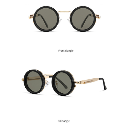 ND Filter Adjustable Polarized Lens-9-Step LightControl, UV Protection, Titanium Frame, Classic Vintage Design