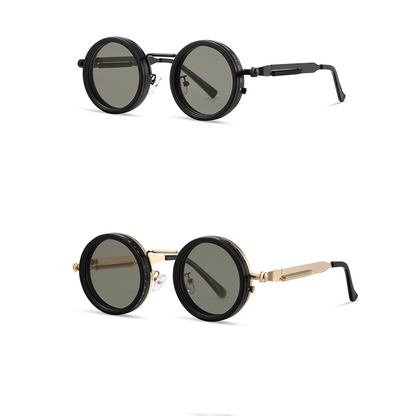 ND Filter Adjustable Polarized Lens-9-Step LightControl, UV Protection, Titanium Frame, Classic Vintage Design
