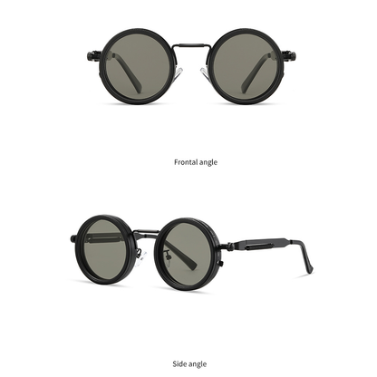 ND Filter Adjustable Polarized Lens-9-Step LightControl, UV Protection, Titanium Frame, Classic Vintage Design