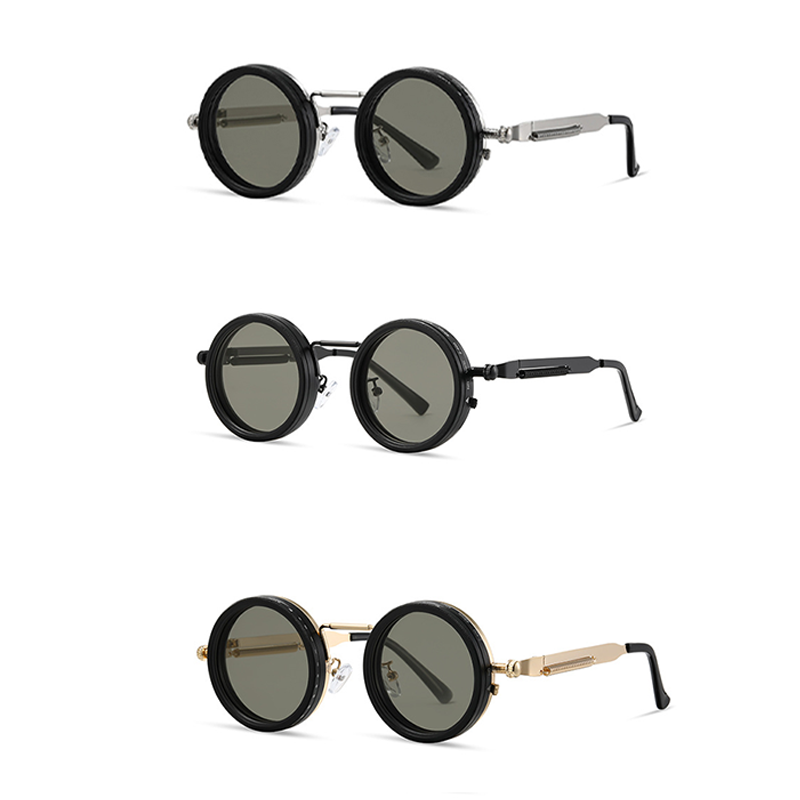 ND Filter Adjustable Polarized Lens-9-Step LightControl, UV Protection, Titanium Frame, Classic Vintage Design