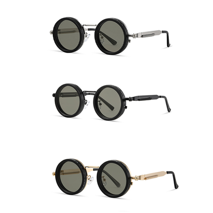 ND Filter Adjustable Polarized Lens-9-Step LightControl, UV Protection, Titanium Frame, Classic Vintage Design