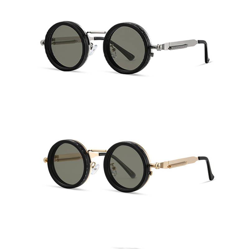 ND Filter Adjustable Polarized Lens-9-Step LightControl, UV Protection, Titanium Frame, Classic Vintage Design