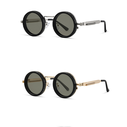 ND Filter Adjustable Polarized Lens-9-Step LightControl, UV Protection, Titanium Frame, Classic Vintage Design