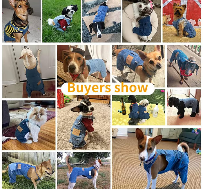 ⏰LAST DAY 49% OFF - Dog Denim Overalls🐱🐶(For cats and dogs)